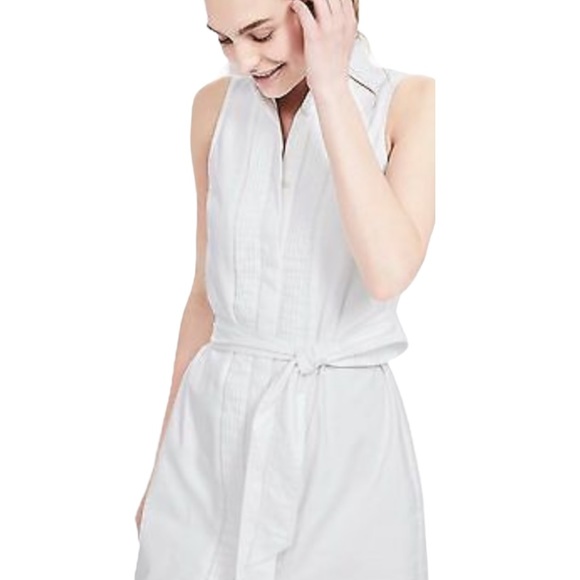 Banana Republic Dresses & Skirts - Banana Republic Button Down White Oxford Shirt Dress Size 10